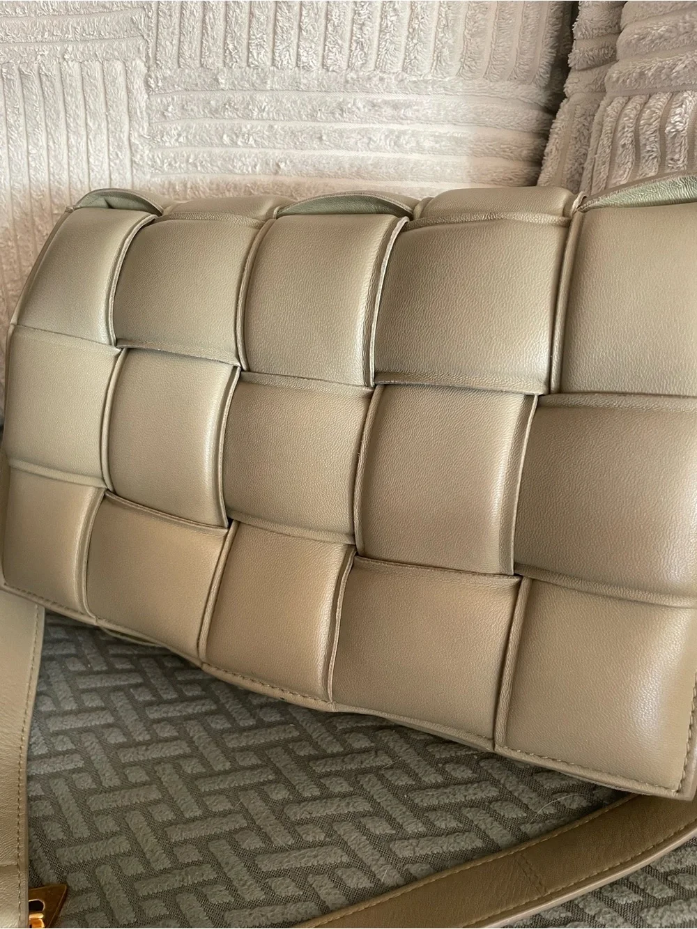 Sage Green Bottega Veneta Padded Cassette Bag